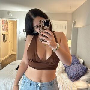 Brown Urban Outfitters Crop Top